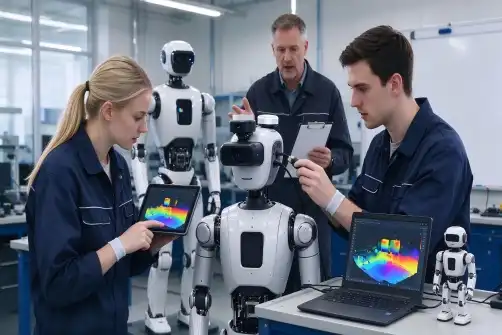 Building Navigation Systems with Humanoid Robot Programming